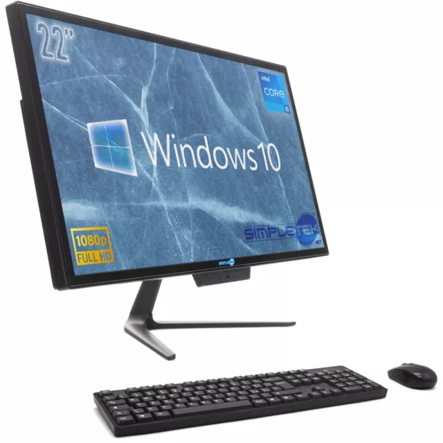 Aio Tout en Un I5 22 " Full HD Windows 10 8gb 240gb Ordinateur de Bureau Deskt