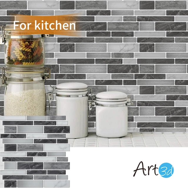 10 Pck 12x12 Peel and Stick Backsplash Kitchen Bathroom Mosaic Tiles Wall Decor