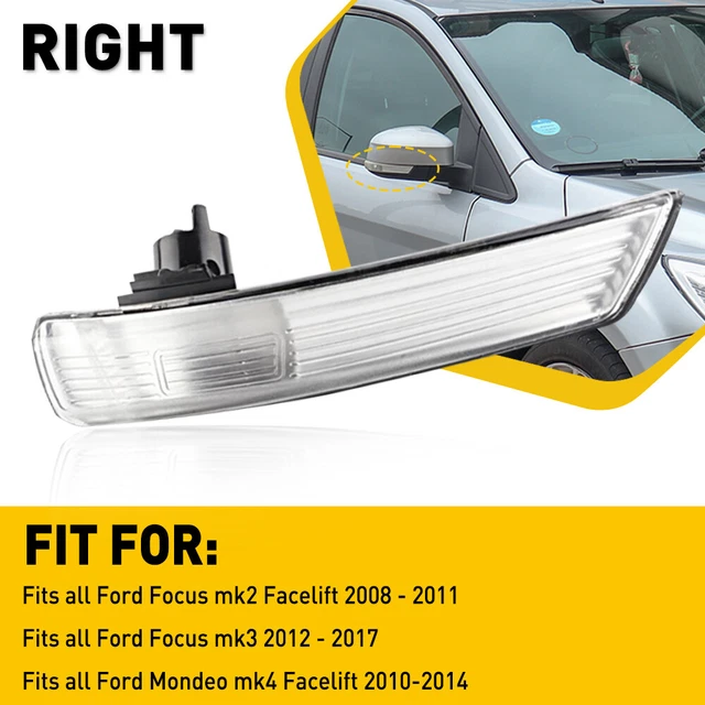 Per Ford Focus Specchio Ala Destra Indicatore Segnale Di Svolta Luce Coperchio Obiettivo 2008-17