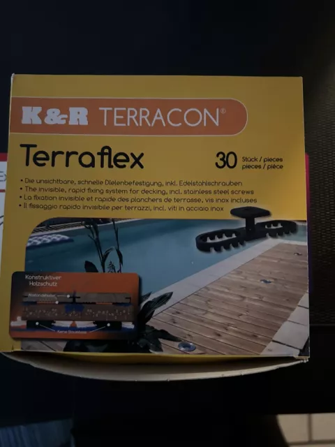 K&S Terracon Terraflex u. Edelstahlschrauben TX 25 C1 Schwarz f. Holzunterk.