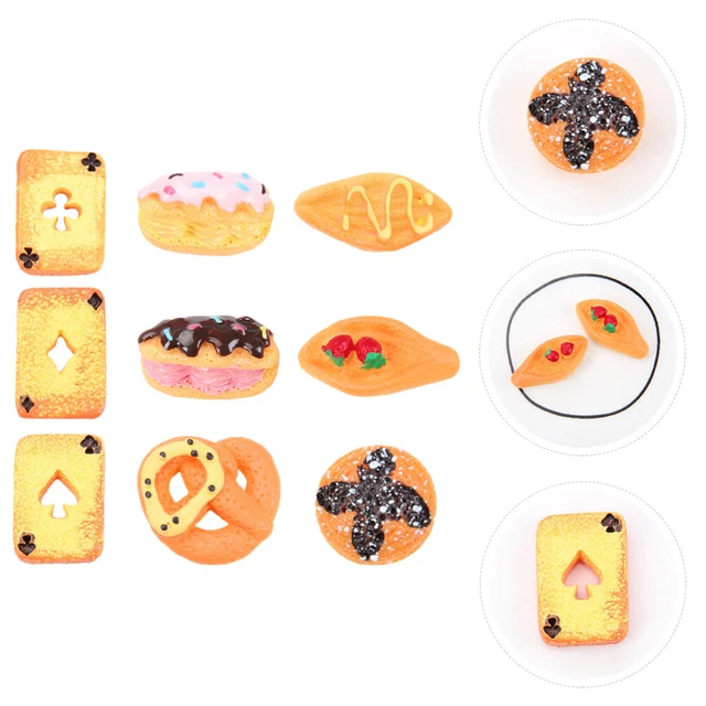 60 piezas Pastel de resina Flatback Hágalo usted mismo Resina Accesorios Niños Juego Niños Comida Redonda