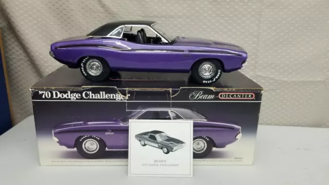 Jim Beam 1970 Dodge Challenger R/T Decanter Plum Crazy Purple (Empty) Boxed