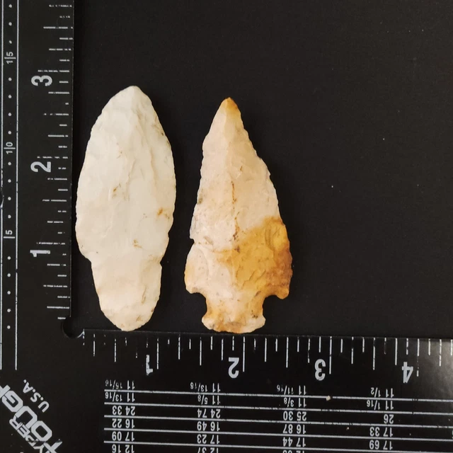 2 Fine Arrowheads-100 % Authentic-Arrowhead-Artifact