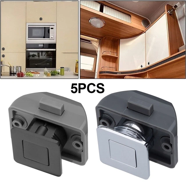 5*Knopf Fangschloss Schrank Tür Wohnmobil Schrank Wohnmobil Wohnwagen Riegel Kn