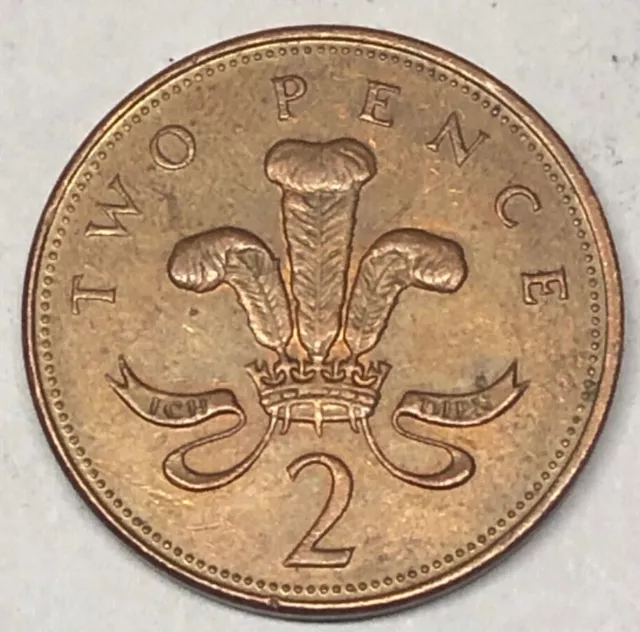 1997 UK Two Pence Coin Queen Elizabeth II Great Britain England