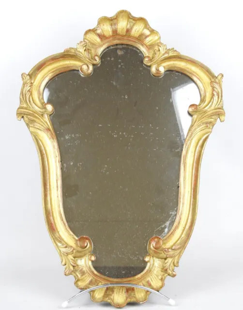 miroir en bois doré ,XIXème, miroir vintage, style Louis XV, bois sculpté