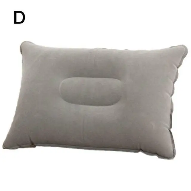 Inflatable Camping Pillow Blow Up Festival Outdoors Travel Cushion I1I7