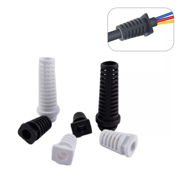 10pcs 4.6/5.2/6mm Cable Gland Connector Rubber Strain Relief Cord Boot Protec'mj