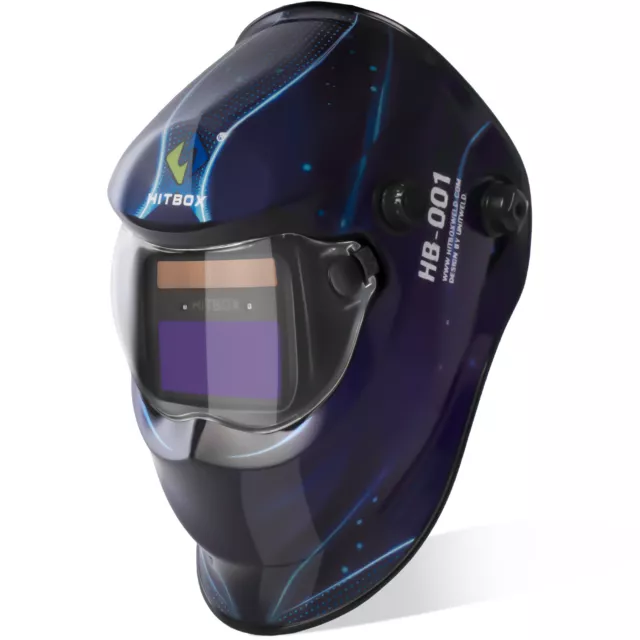 Hitbox Large View Welding Helmet Pro Solar Auto Darkening Mask MMA TIG MIG