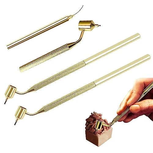 ZPSNDP 2 Stück Fluid Writer Pen Set05mm/07mm Messing Tragbares Zeichenwerkzeu...