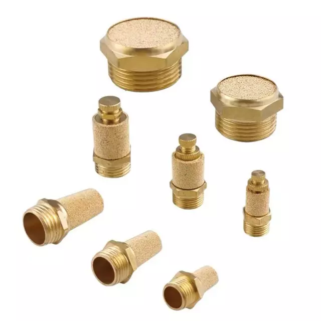 Marmitta silenziatore aria pneumatico bronzo sinterizzato M5 1/8 1/4"" 3/8"" 1/2"" 3/4"" 1"" BSP
