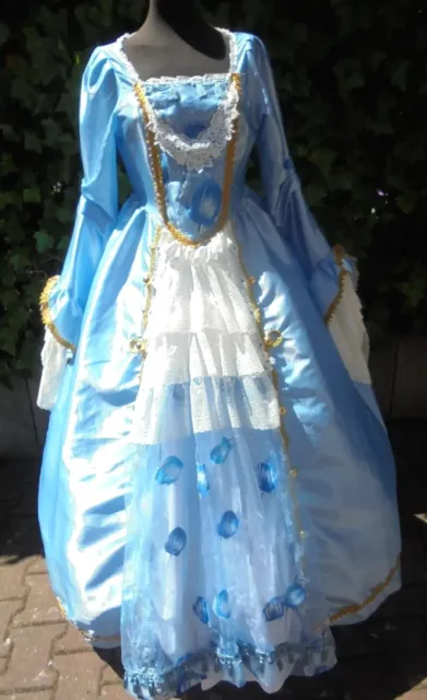 Rokoko Kleid, Bühnenkleid, Cosplay, Prinzessin, Handarbeit Größe 32-38 wie NEU!