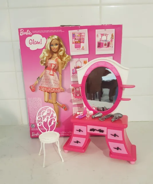 Mattel Barbie Glam Furniture - Dressing Table Vanity Set
