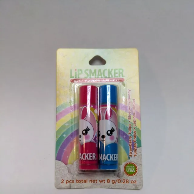 Lip Smacker Strawberry Tulips & Blueberry Bunny .28 OZ