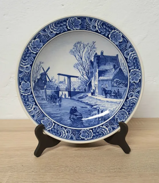 Royal Goedewaagen Delft Blu Piatto da muro in porcellana da collezione vintage