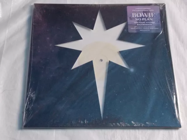 David Bowie No Plan Limited Edition Number 5585 Die-Cut White Vinyl + Lithograph