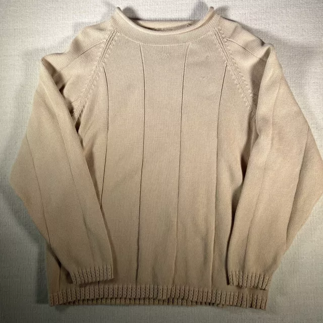VTG BD Baggies Y2K 90's Sweater Cotton Knit Mens XL Beige