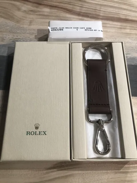 ROLEX  Leather Stamped Strap Key Ring Brand New In Box