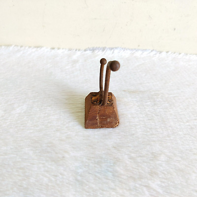 1920s Vintage Human Face Iron Wall Hooks Hanger Wooden Decorative Collectible 2