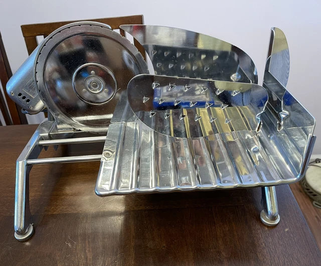 VINTAGE RIVAL CHROME Plated Electric Food Slicer Meat Model 1101E 1030V