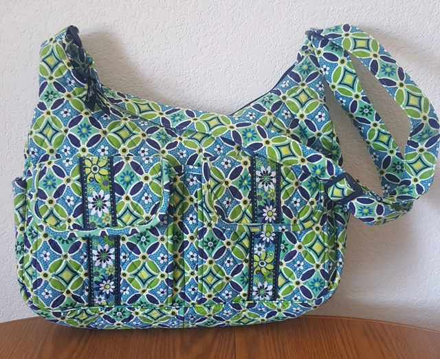 Vera Bradley Hobo Messenger Crossbody Bag Daisies Pattern Quilted Finish NWOT