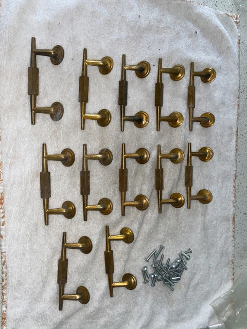 Rare Atomic Vintage Mid Century Modern Dresser Drawer Pulls Handles