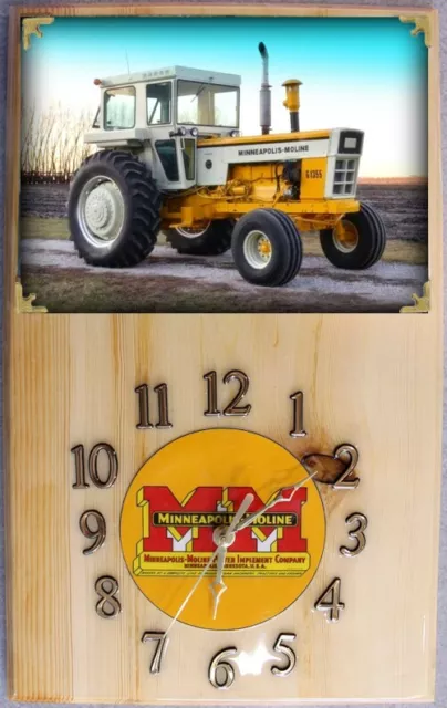 Minneapolis-Moline G-1355 Wood Clock