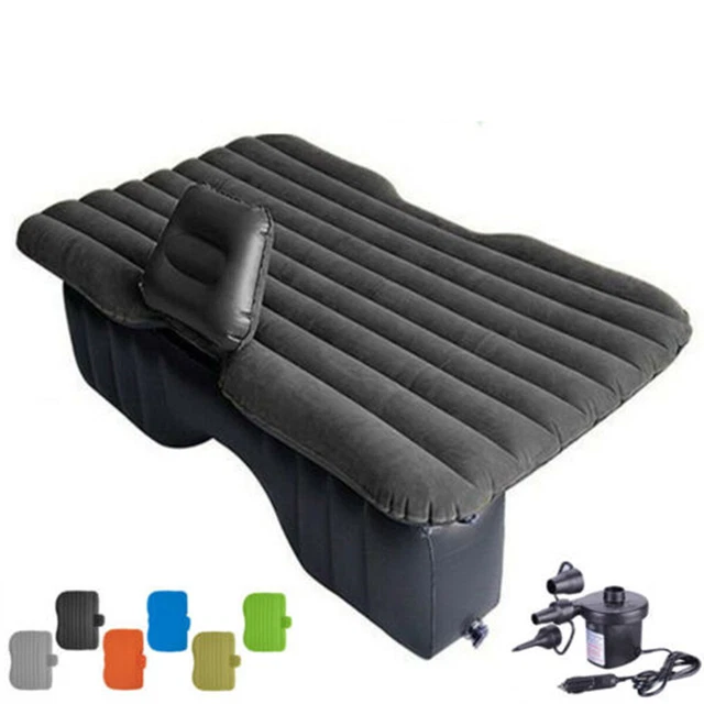 Matelas Extension Siège Arrière Voiture – Lit De Camping Pour Banquette, Coussin Flocage Noir Antidérapant 126x41x20 Cm