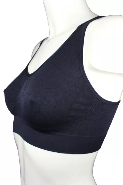 2 x nahtlos Sport BH Form Bustier Top ohne Bügel  BRA Figur BH Microfaser