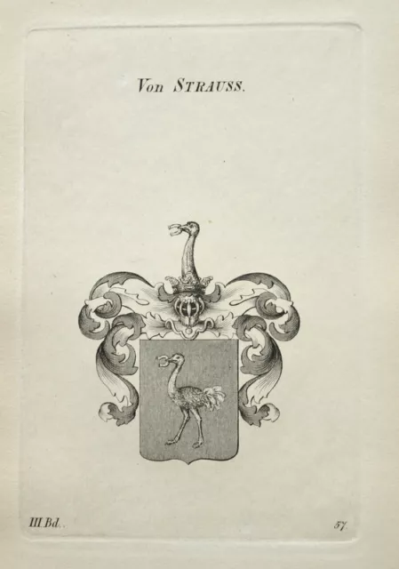 1847 Wappen Württemberg Von Strauß Kupferstich von Tyroff Wappenstich