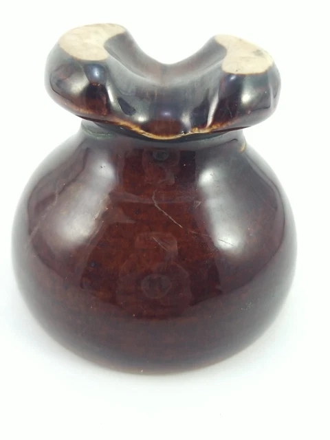 Pinko #63 High Voltage Saddle Brown Porcelain Insulator 4