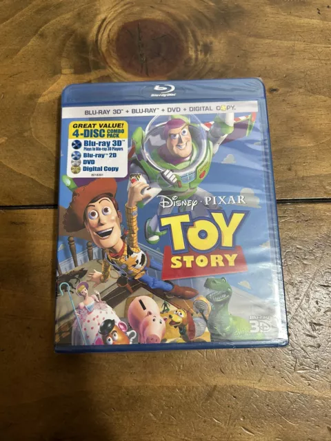 Toy Story Blu-Ray 3D + Blu-ray + DVD 4-Disc Set NEW Factory Sealed