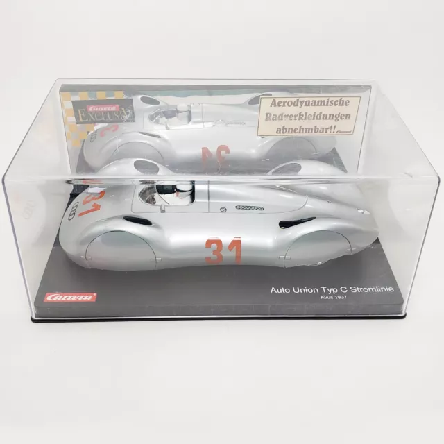 Carrera Exclusiv Auto Union Typ C Stromlinie 1/24 Avus 1937 Slot Car