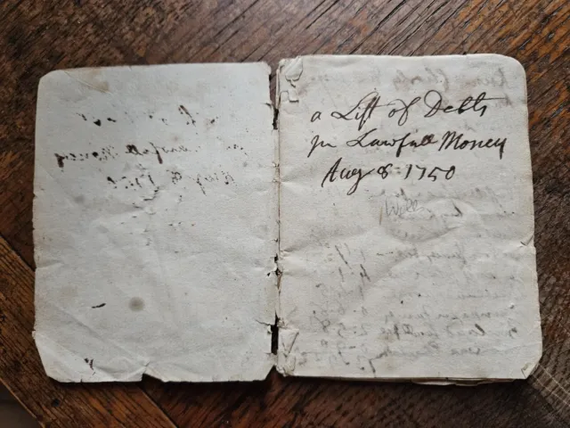 1749-50 Joseph Sayer Kennebunk ME Manuscript Tax Logbook & Wife's Clothing Lists