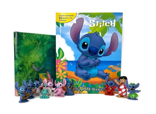 STITCH MY BUSY Books Story Book 10 Figure Playmat Disney Phidal ...