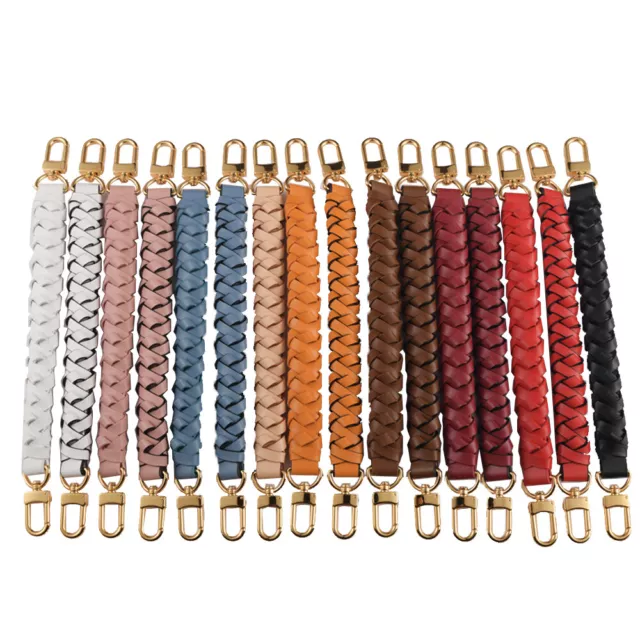 Leather DIY Braided Purse Handle Shoulder Bags Belt Replacement Handbag Strap 2