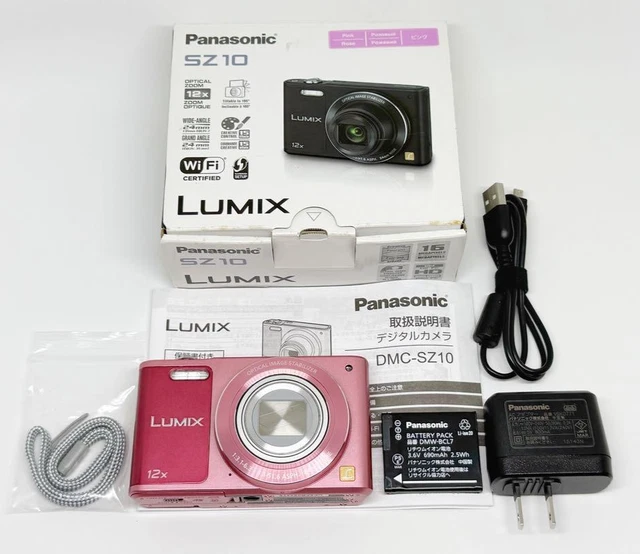 O18276 動作品 Panasonic LUMIX DMC-SZ10 ピンク Panasonic LUMIX SZ10 DMC-SZ10 digital camera pink English