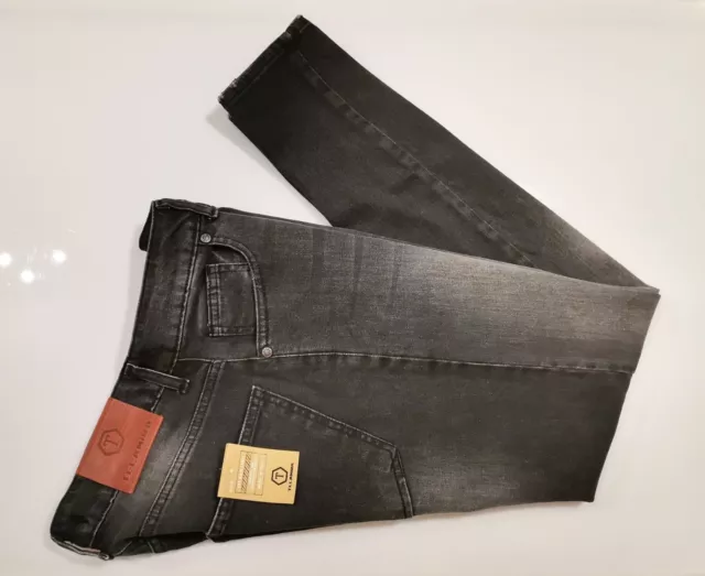 Jeans Uomo Skinny Fit Telamira Tj02 Nero Made In Italy Nuovi Arrivi A/I