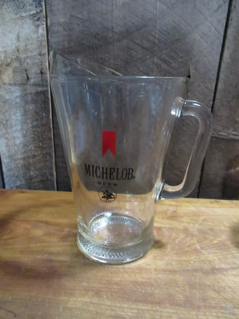 Vintage 1970s Michelob Light Beer Heavy Glass 64 Oz Pitcher