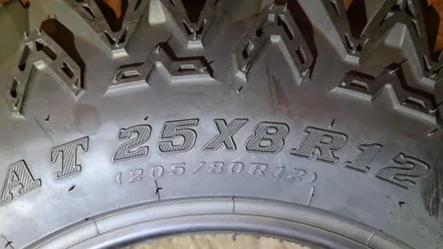 Sedona RS258R12 / 570-5100 AT 25x8R12 Rip-Saw R/T Tire New
