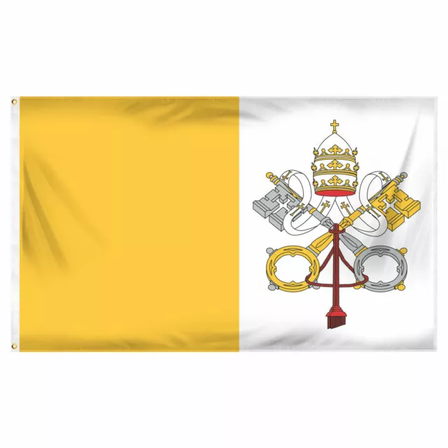 Vatican City 3ft x 5ft Printed Polyester Flag 100D FABRIC