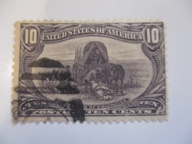 U.S. USED  (1)  Sc#290  "10c  TRANS-MISSISSIPPI EXPO ISSUE "Un/Ckd" VF  See Pics