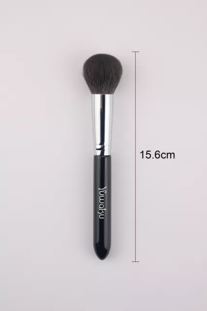 2Pcs Black Makeup Brush for Powder Blush Soft Foundation Face Pencil Brushes set