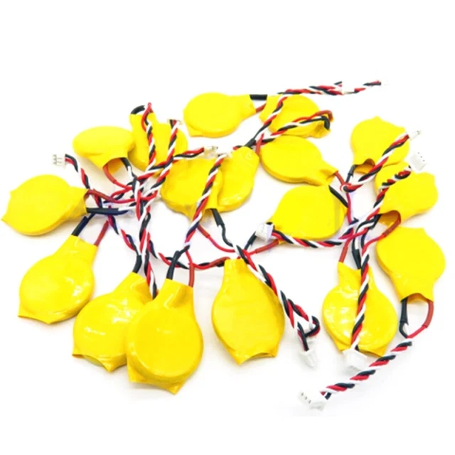 10pcs with 3 Wires 3Pin CMOS BIOS CR2032 3V lithium buffer for notebook