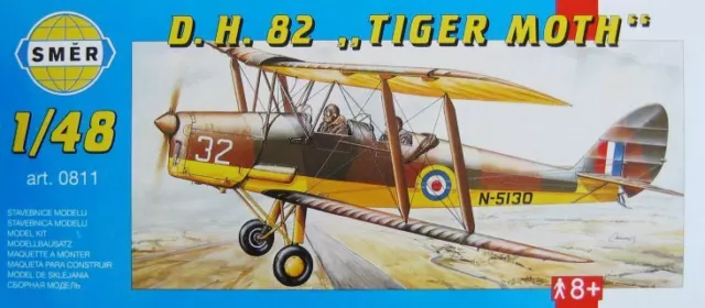 De Havilland DH 82 Tiger Moth, RAF trainer (1/48 model kit, Smer 0811)