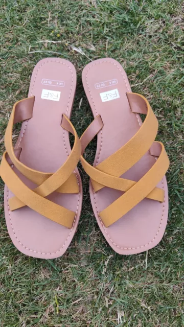 Tesco on sale tan sandals