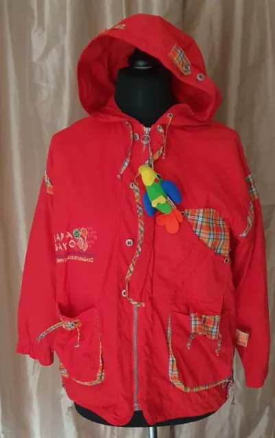 Lapagayo Designer Red Hooded Anorak Jacket Age 10