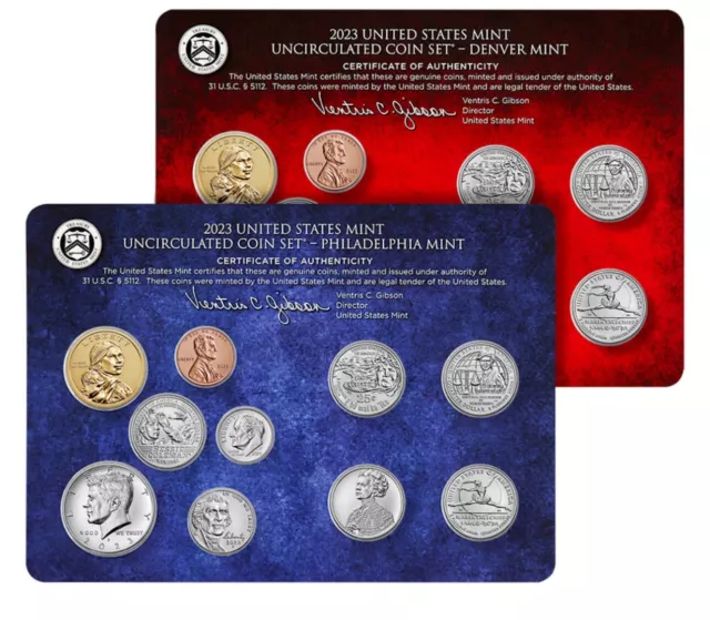 2023 United States Mint Uncirculated Coin Set D - P 20 Coins Sealed Box #C573