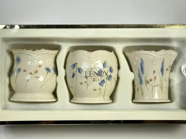 Lenox Classic Lenox Set of 3 Floral Votives Candle Holders New In Box