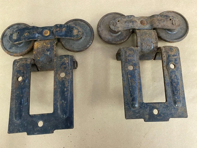 Vintage Sliding Barn Door Rollers - set of 2